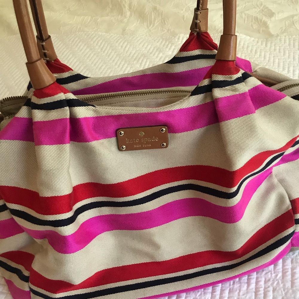 Kate Spade striped diaper bag